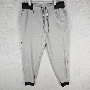Jaanuu Jogger Pants Mens Medium Nylon Stretch Athletic Tapered Drawstring J85035